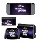 Baltimore Ravens decal skin sticker for Nintendo Switch console and controllers