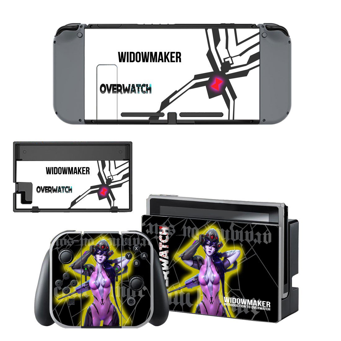 Overwatch widowmaker decal skin sticker for Nintendo Switch console and controllers