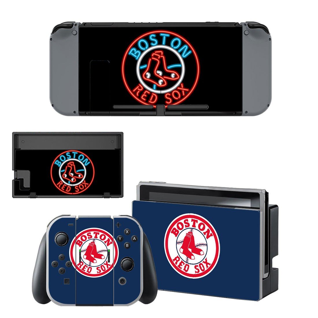 Boston Red Sox decal skin sticker for Nintendo Switch console and controllers