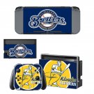 Milwaukee Brewers decal skin sticker for Nintendo Switch console and controllers