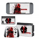 Deadpool decal skin sticker for Nintendo Switch console and controllers