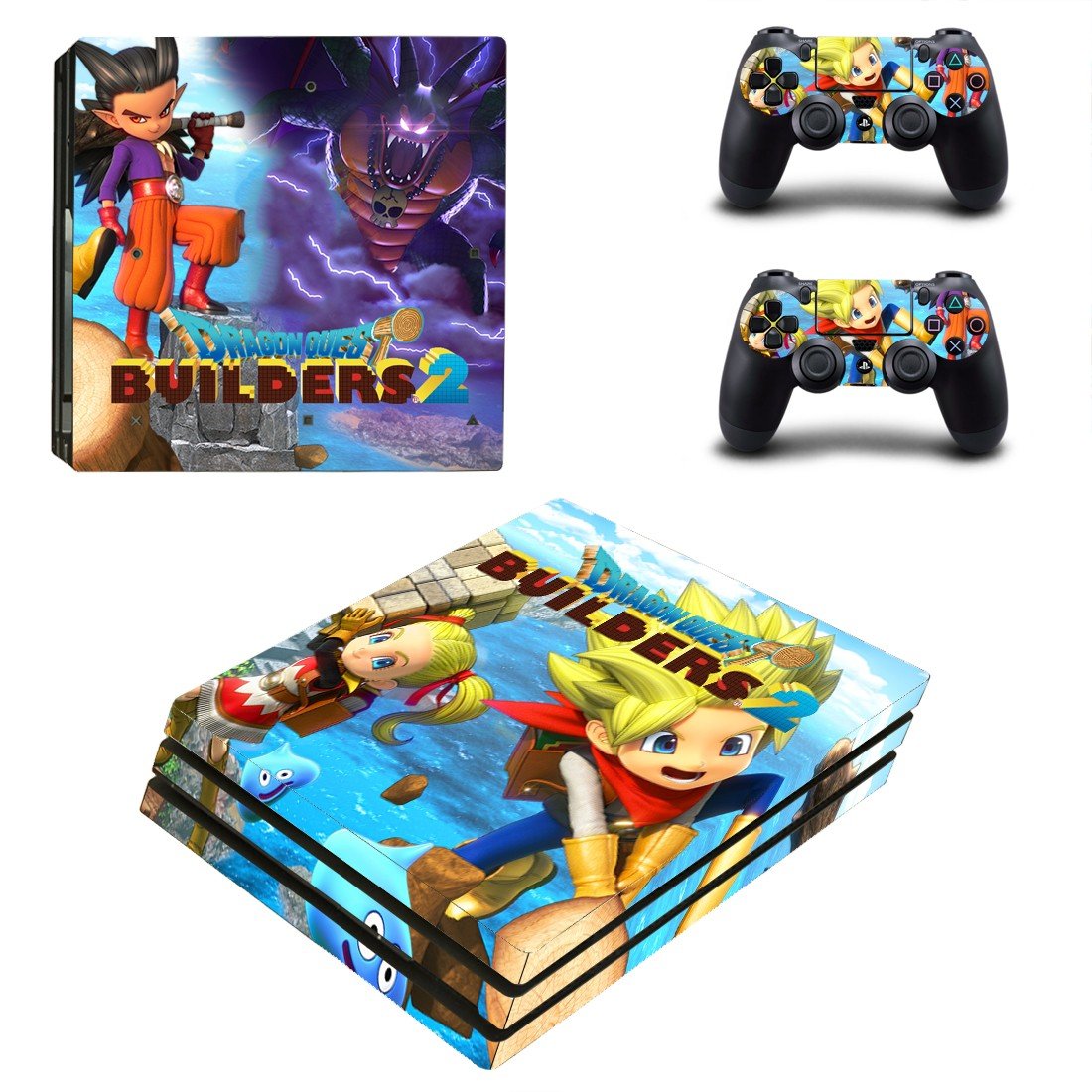 Dragon Quest Builders decal skin sticker for PS4 Pro console and controllers