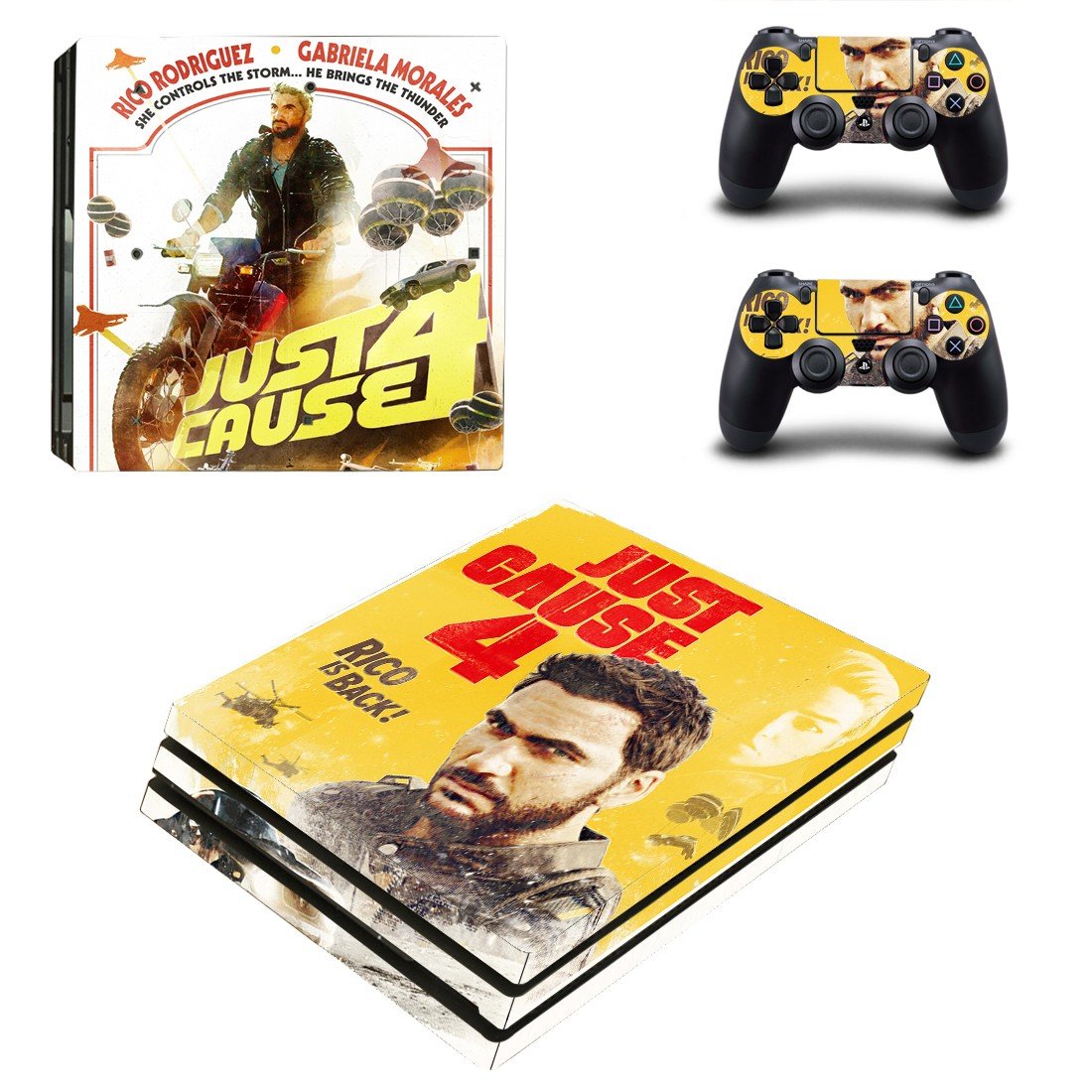 Just Cause 4 decal skin sticker for PS4 Pro console and controllers