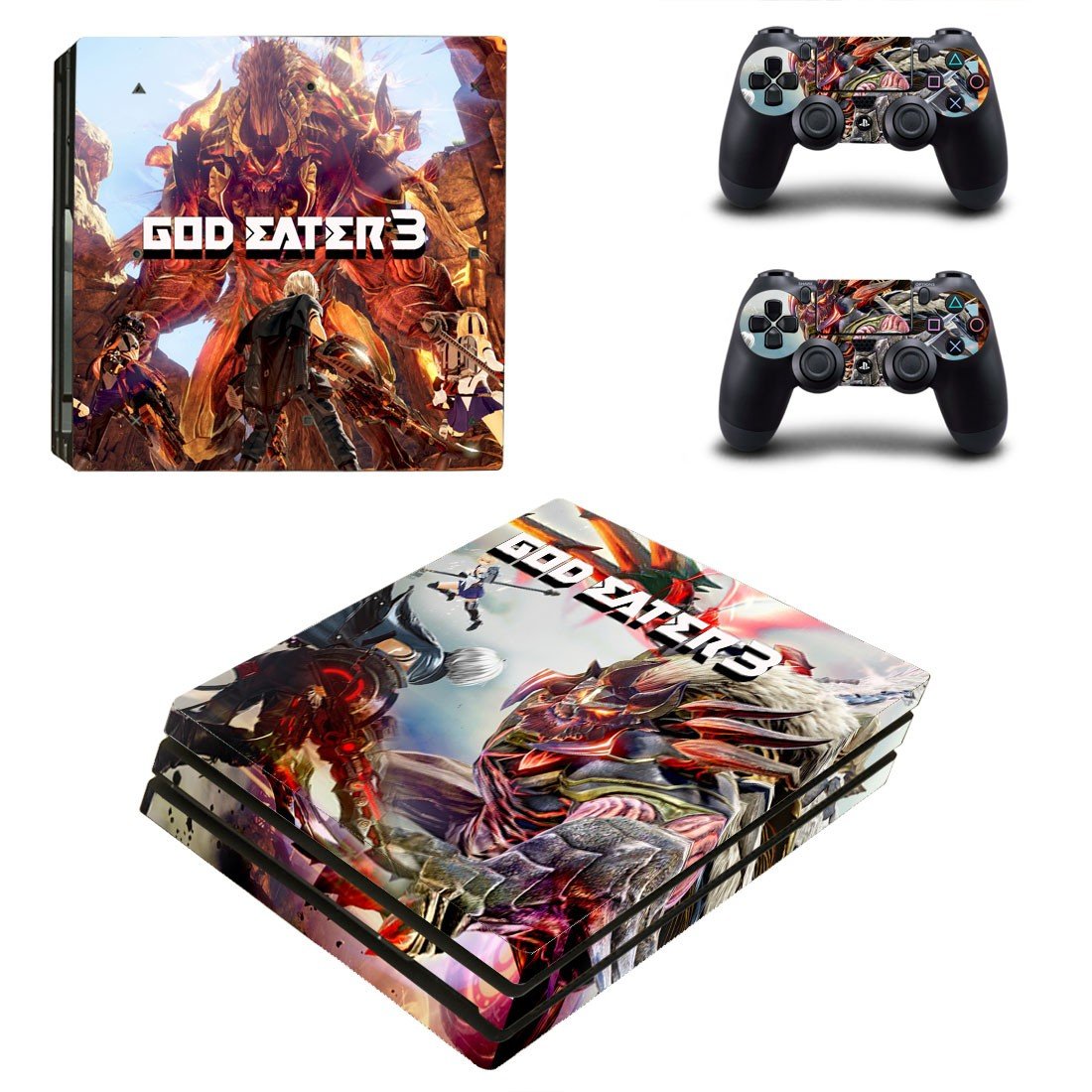 God Eater 3 decal skin sticker for PS4 Pro console and controllers