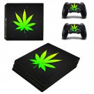 Weed leaf decal skin sticker for PS4 Pro console and controllers