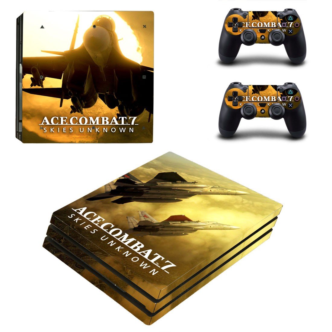 ACE Combat 7 decal skin sticker for PS4 Pro console and controllers