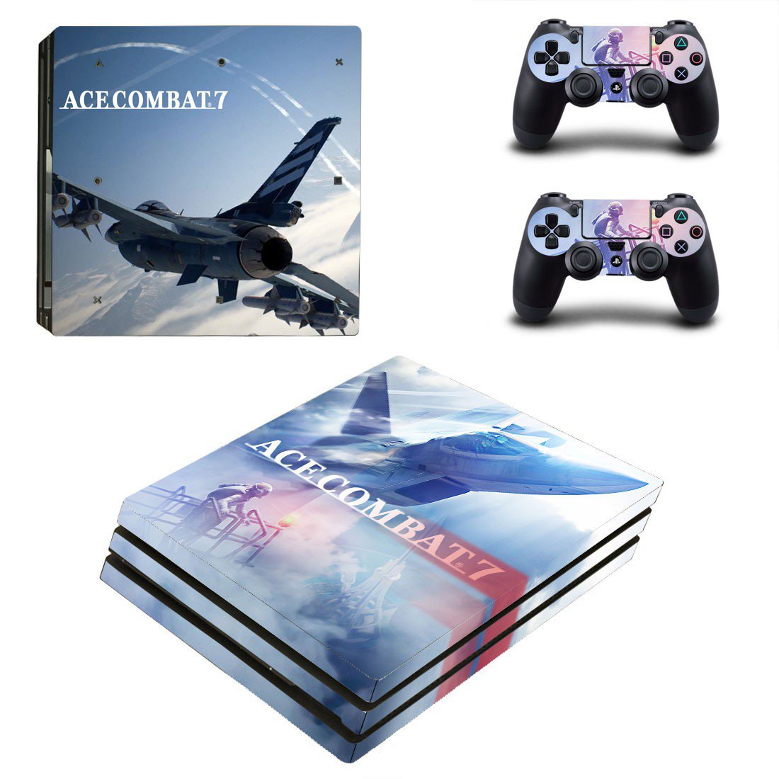 ACE Combat 7 decal skin sticker for PS4 Pro console and controllers