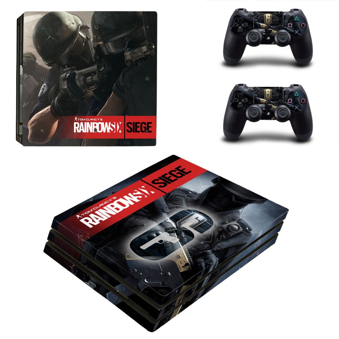 Rainbow Six Siege decal skin sticker for PS4 Pro console and controllers