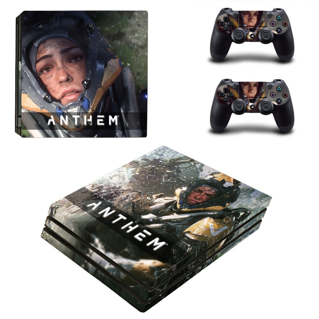 Anthem decal skin sticker for PS4 Pro console and controllers