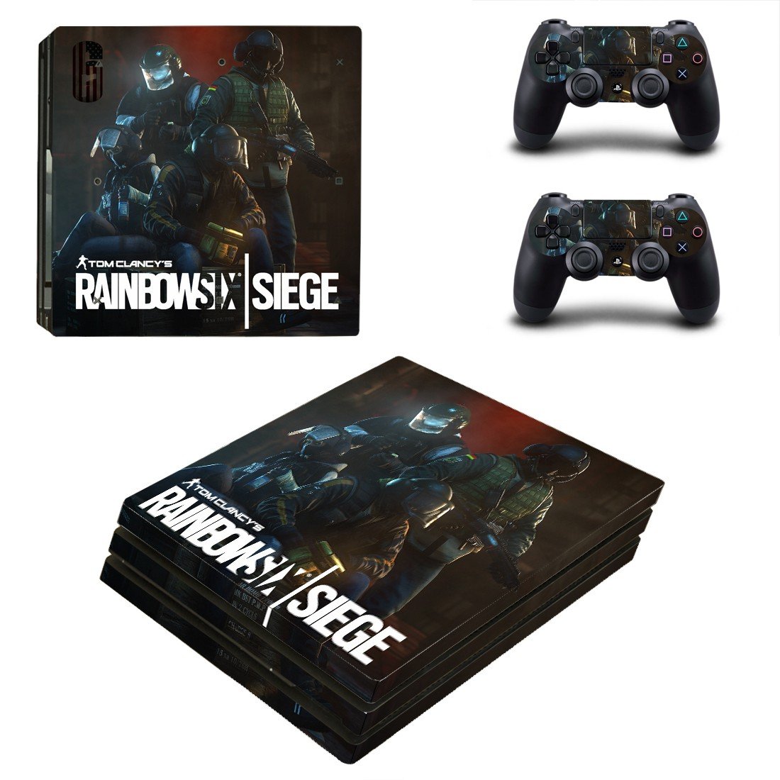 Rainbow Six Siege decal skin sticker for PS4 Pro console and controllers