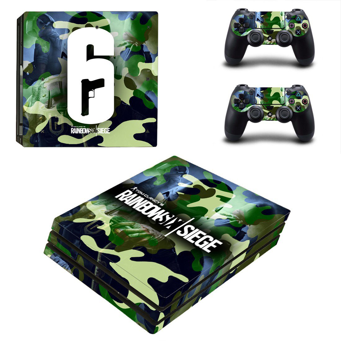 Rainbow Six Siege decal skin sticker for PS4 Pro console and controllers