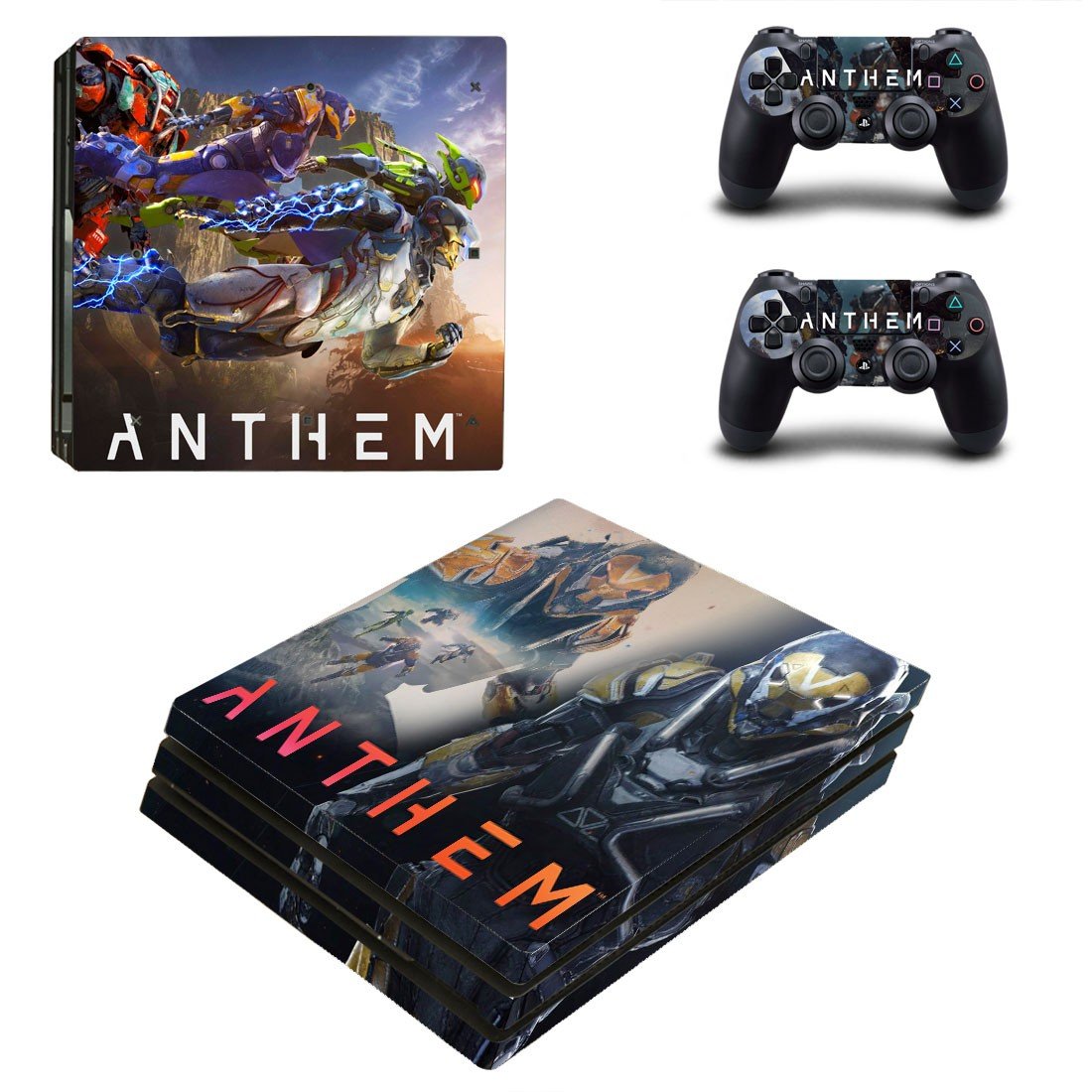 Anthem decal skin sticker for PS4 Pro console and controllers
