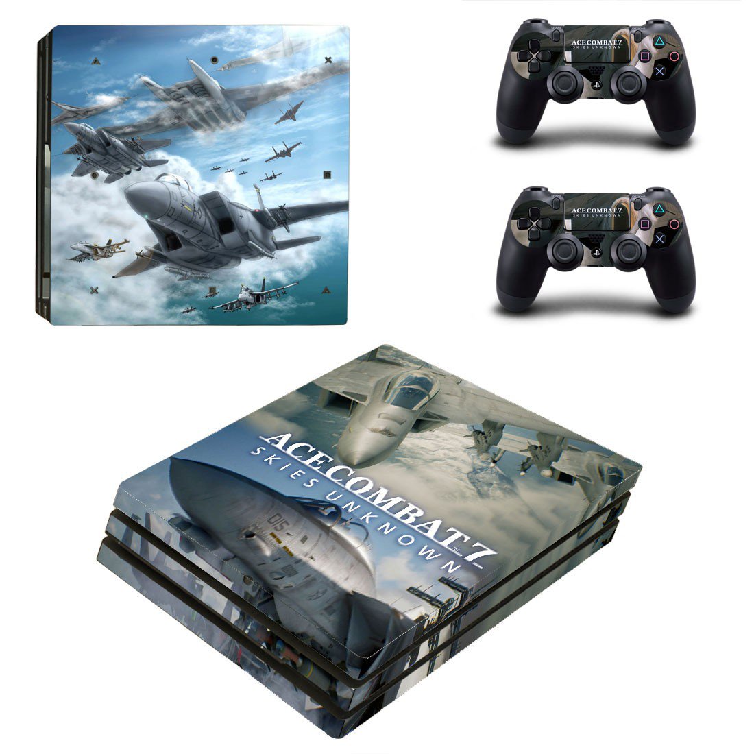 ACE Combat 7 decal skin sticker for PS4 Pro console and controllers