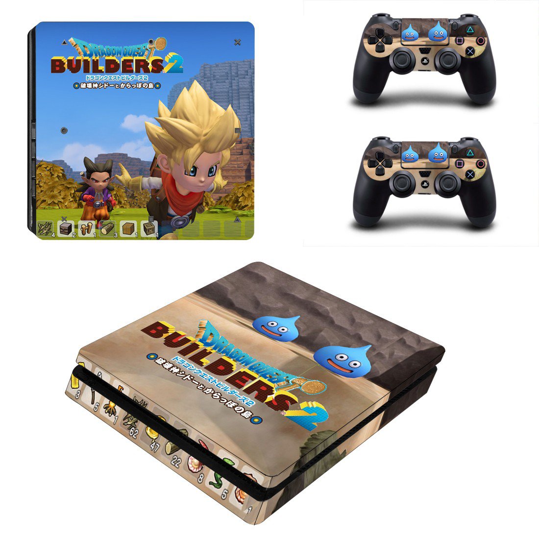 Dragon Quest Builders decal skin sticker for PS4 Slim console and controllers
