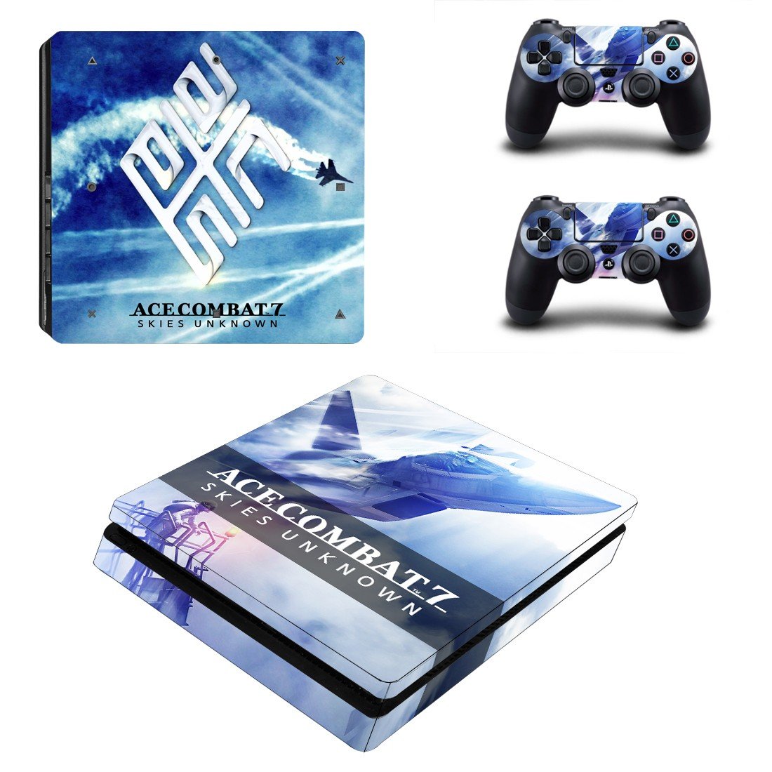 ACE Combat 7 decal skin sticker for PS4 Slim console and controllers