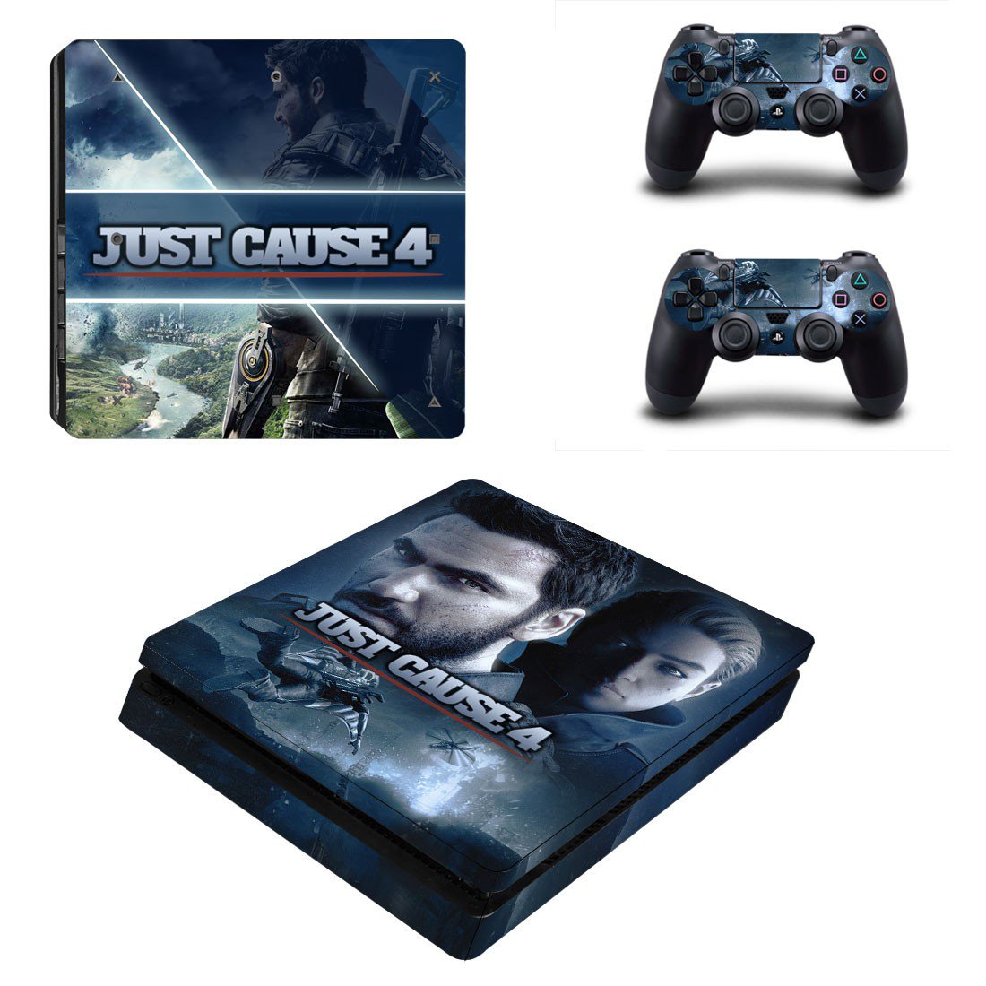 Just Cause 4 decal skin sticker for PS4 Slim console and controllers