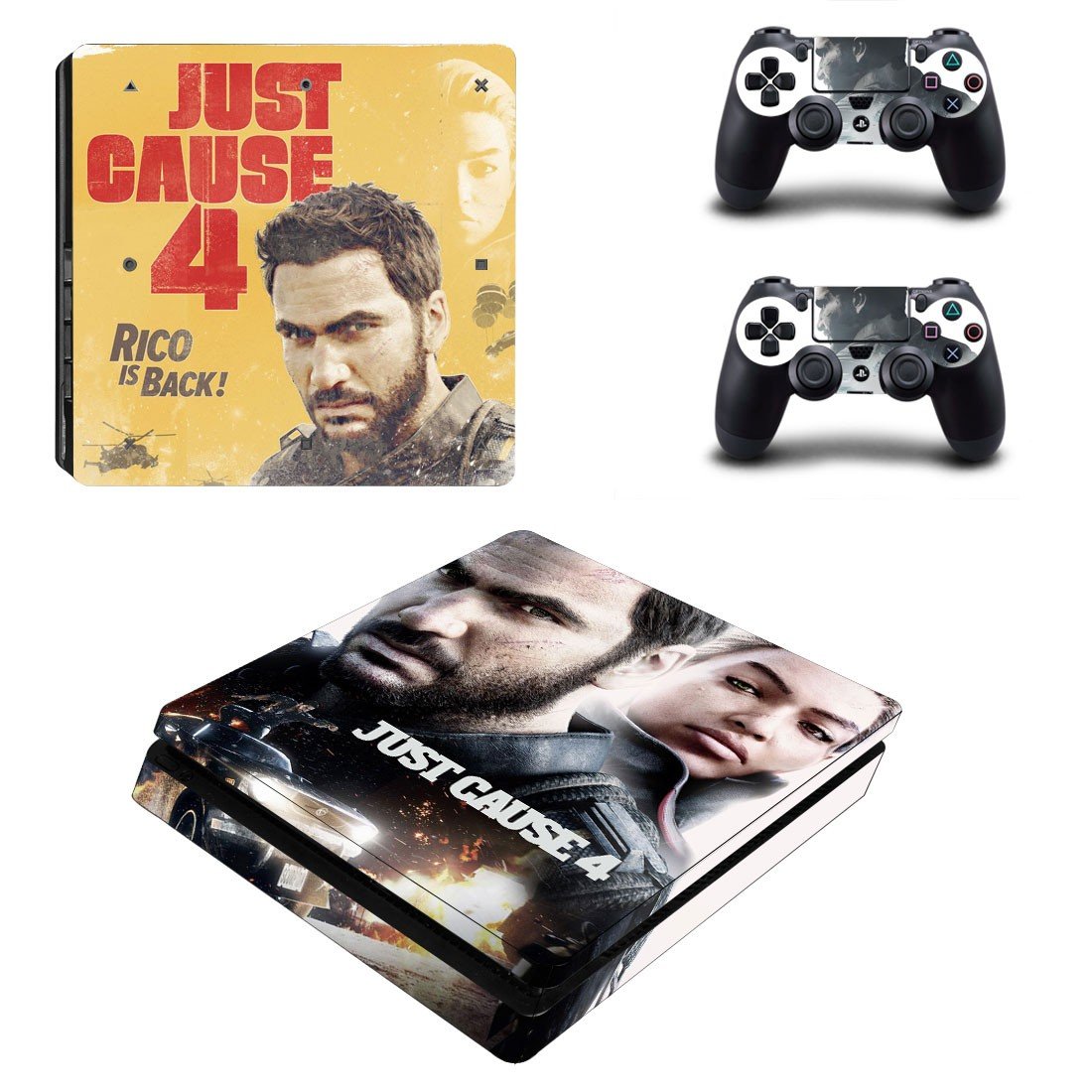 Just Cause 4 decal skin sticker for PS4 Slim console and controllers
