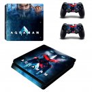 AquaMan decal skin sticker for PS4 Slim console and controllers