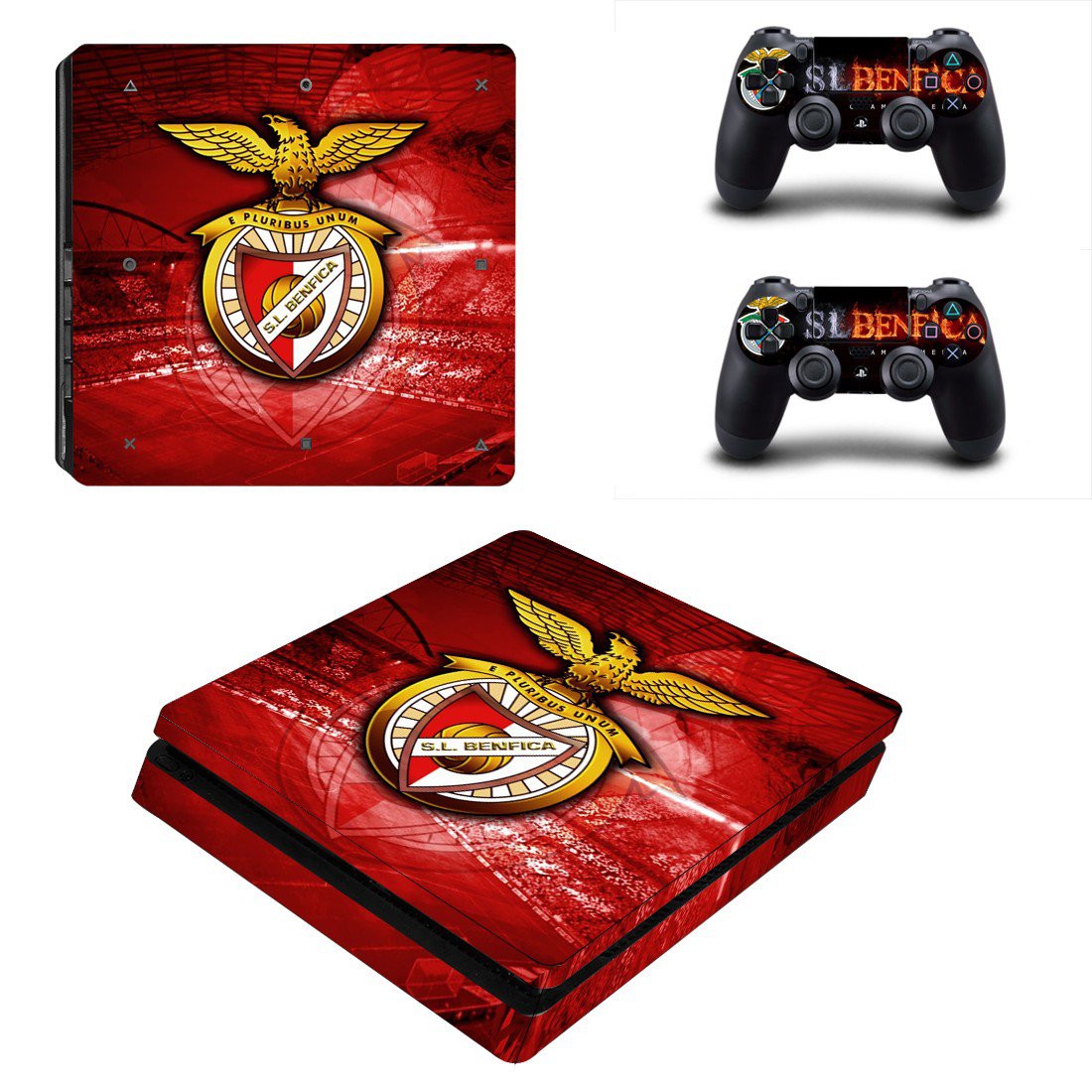 SL Benfica decal skin sticker for PS4 Slim console and controllers