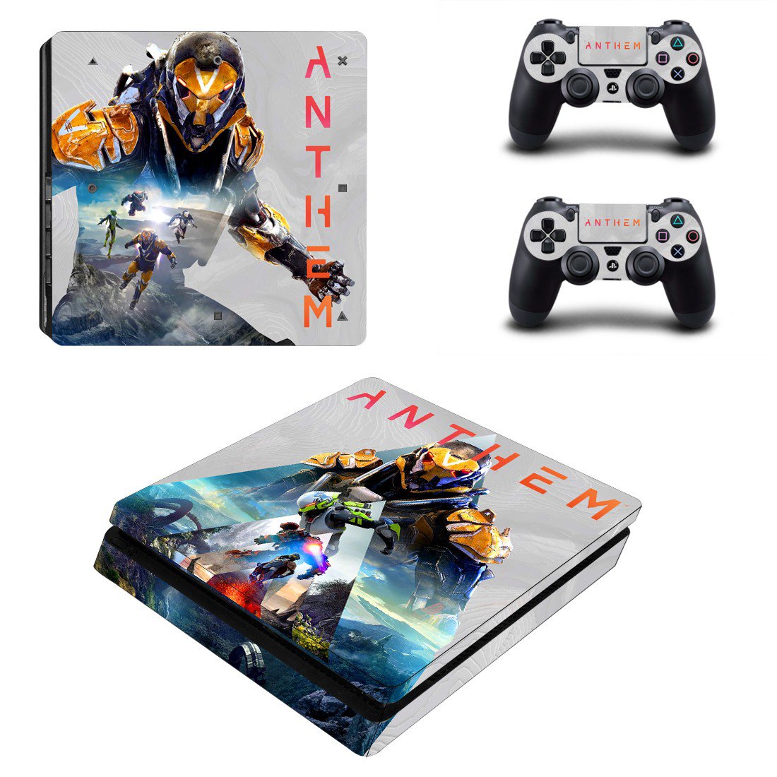 Anthem decal skin sticker for PS4 Slim console and controllers