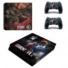 Resident Evil 2 decal skin sticker for PS4 Slim console and controllers