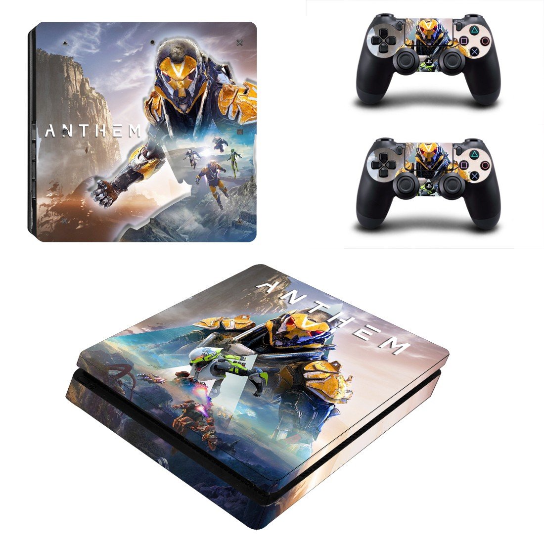 Anthem decal skin sticker for PS4 Slim console and controllers