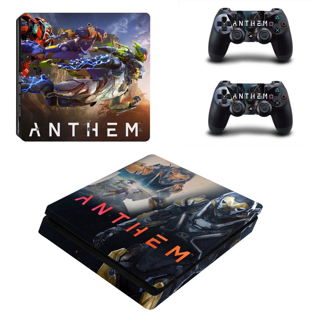 Anthem decal skin sticker for PS4 Slim console and controllers