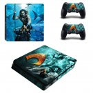 AquaMan decal skin sticker for PS4 Slim console and controllers