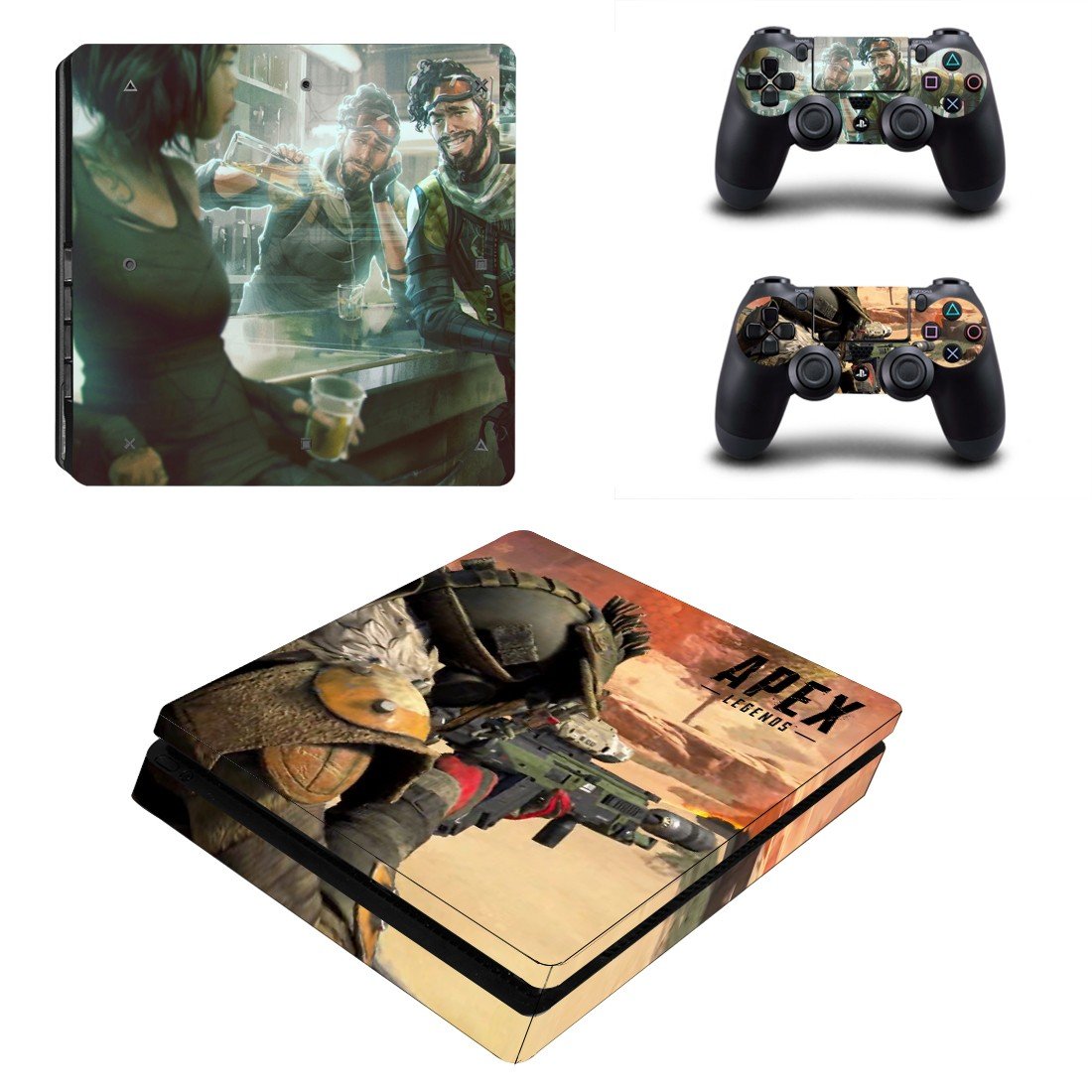 Apex Legends decal skin sticker for PS4 Slim console and controllers