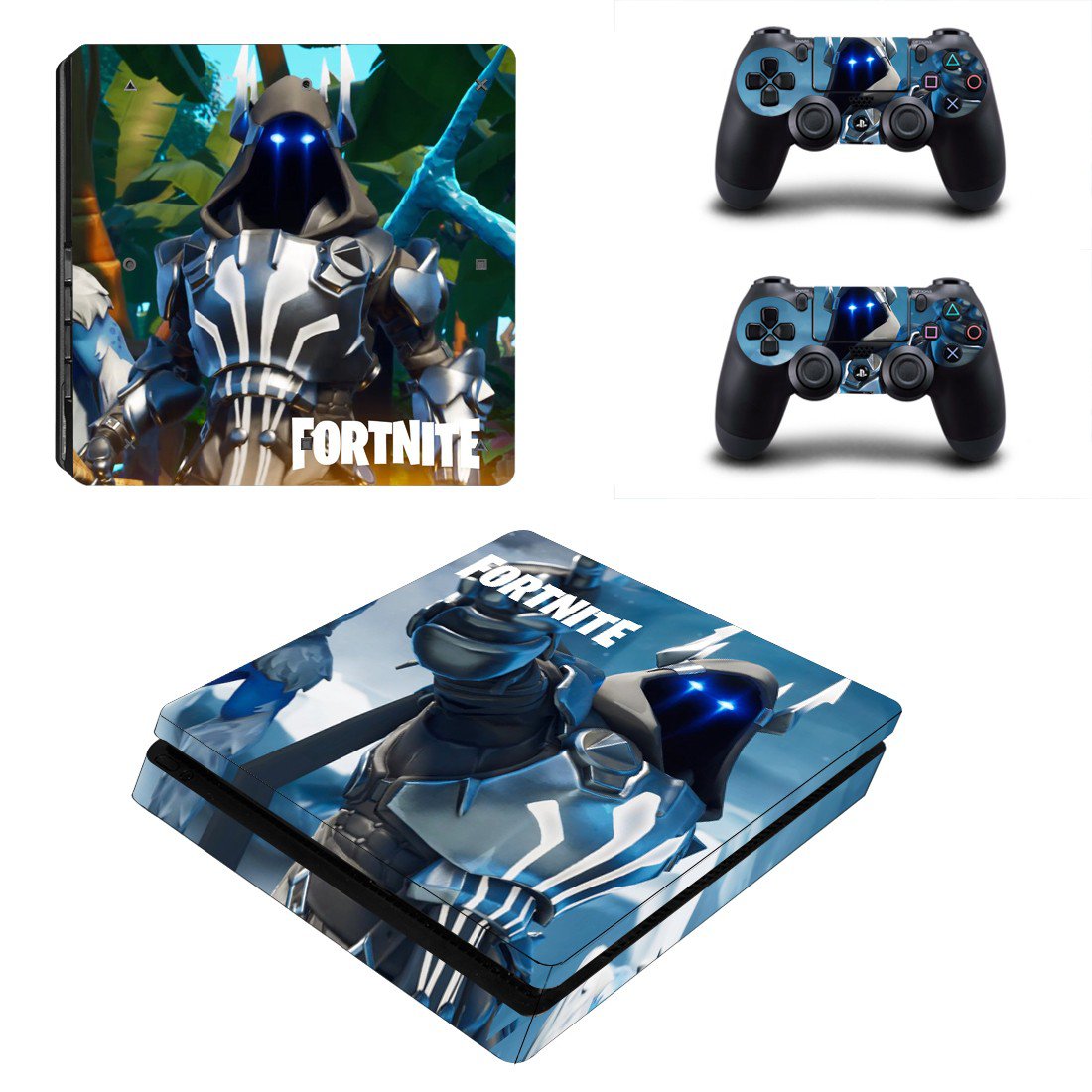 Fortnite decal skin sticker for PS4 Slim console and controllers