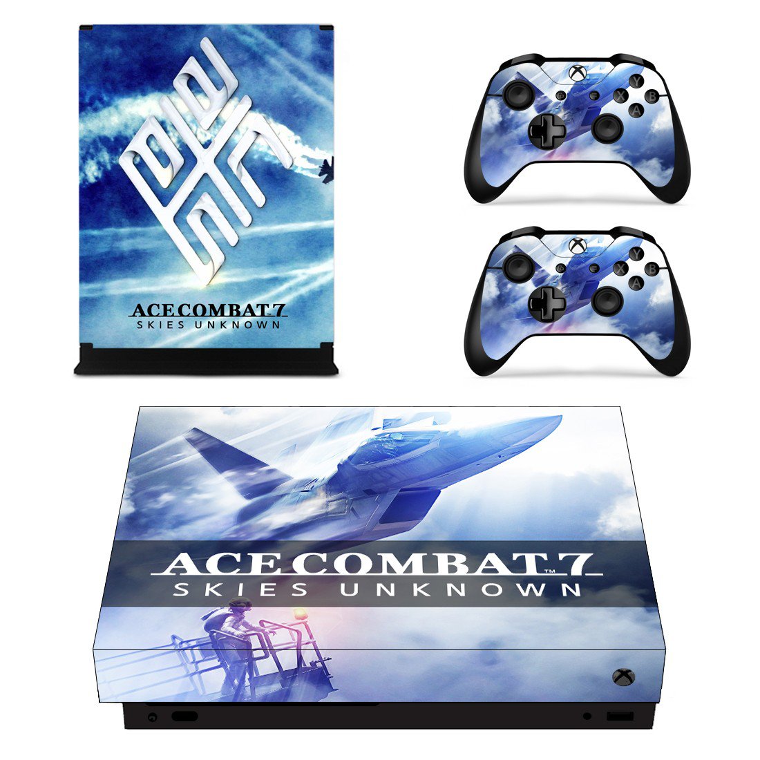 ACE Combat 7 decal skin sticker for Xbox One X console and controllers
