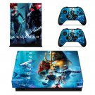 AquaMan decal skin sticker for Xbox One X console and controllers