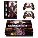 God Eater 3 decal skin sticker for Xbox One X console and controllers