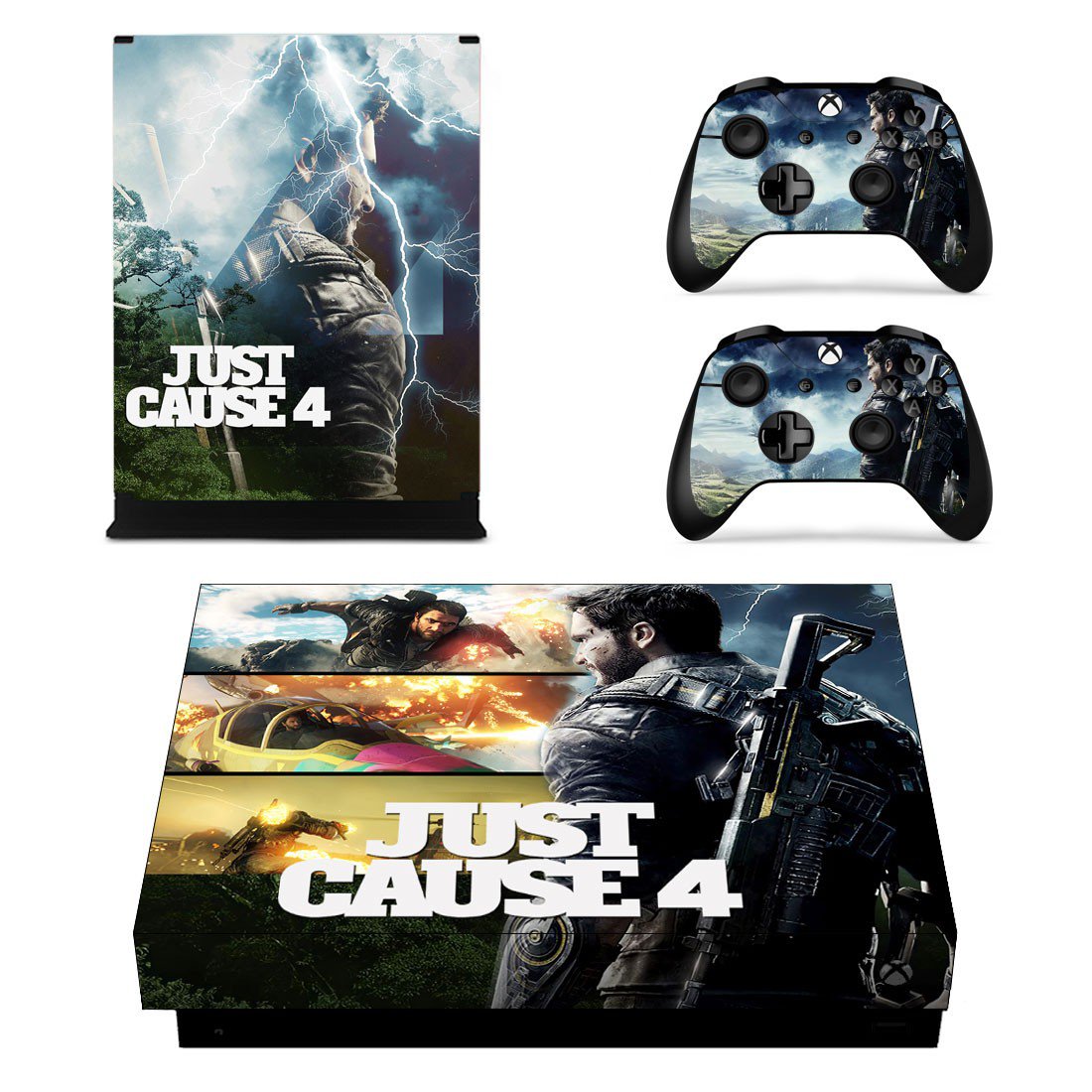 Just Cause 4 decal skin sticker for Xbox One X console and controllers