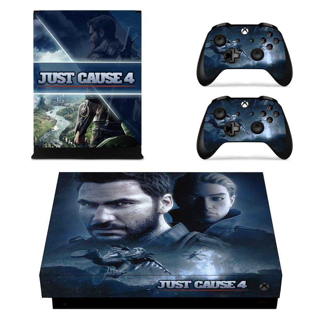 Just Cause 4 decal skin sticker for Xbox One X console and controllers