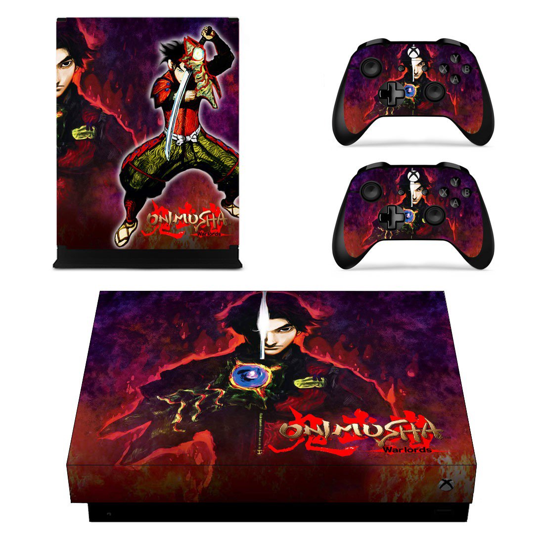 Onimusha decal skin sticker for Xbox One X console and controllers