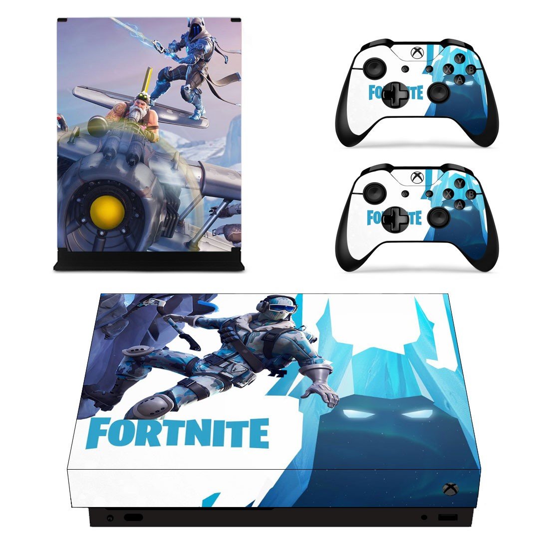 Fortnite decal skin sticker for Xbox One X console and controllers