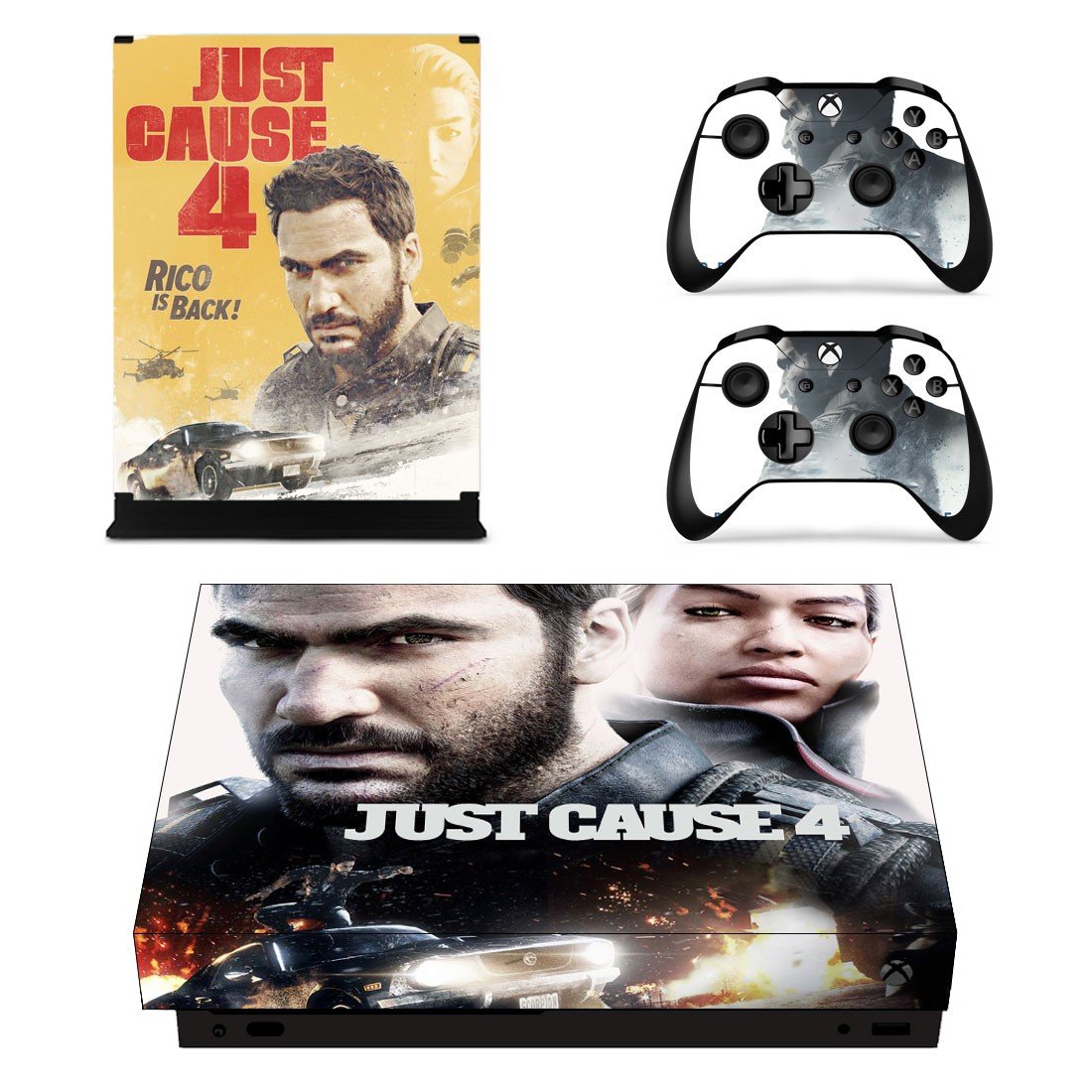 Just Cause 4 decal skin sticker for Xbox One X console and controllers