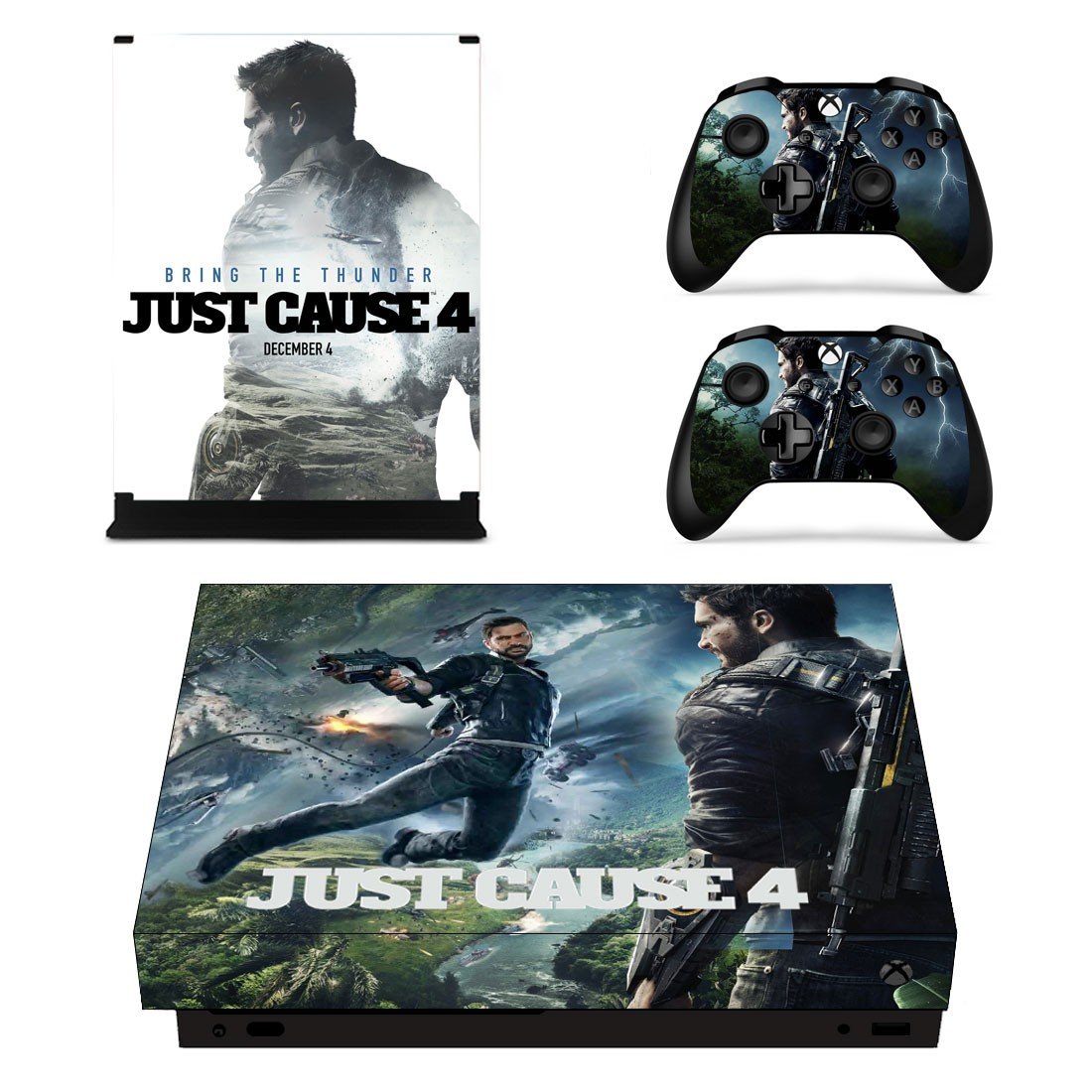 Just Cause 4 decal skin sticker for Xbox One X console and controllers