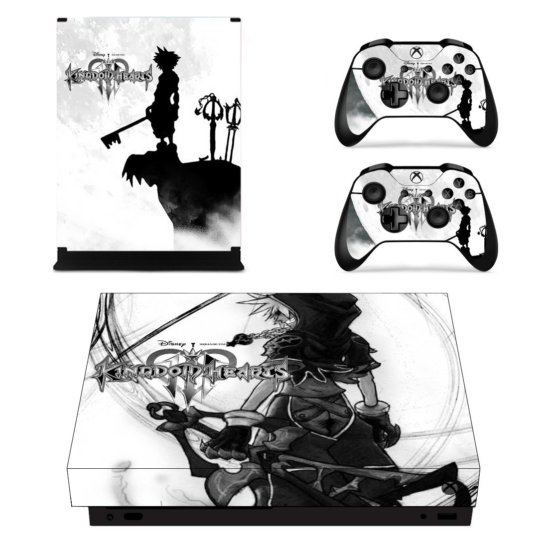 Kingdom Hearts 3 decal skin sticker for Xbox One X console and controllers