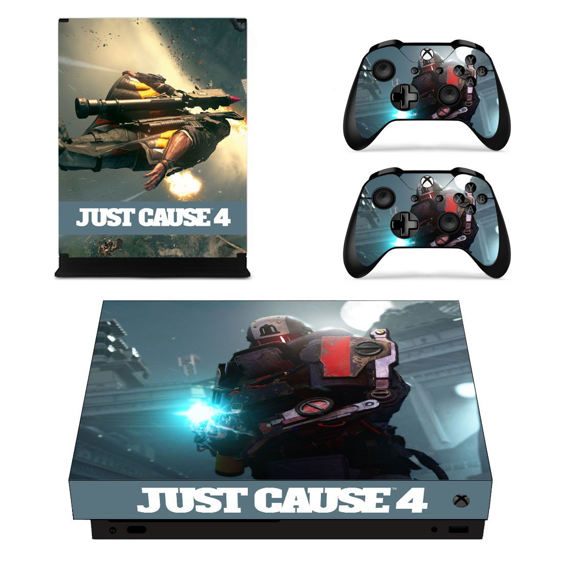 Just Cause 4 decal skin sticker for Xbox One X console and controllers