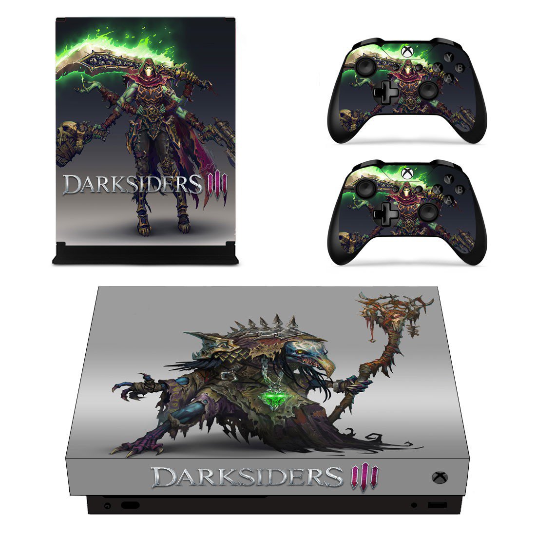 Darksiders 3 decal skin sticker for Xbox One X console and controllers