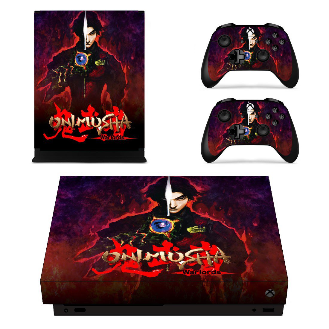 Onimusha decal skin sticker for Xbox One X console and controllers