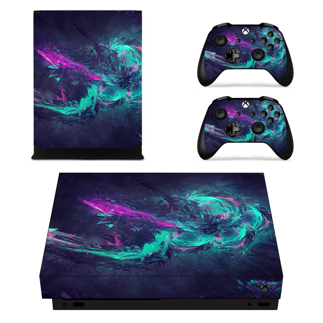 Abstraction decal skin sticker for Xbox One X console and controllers