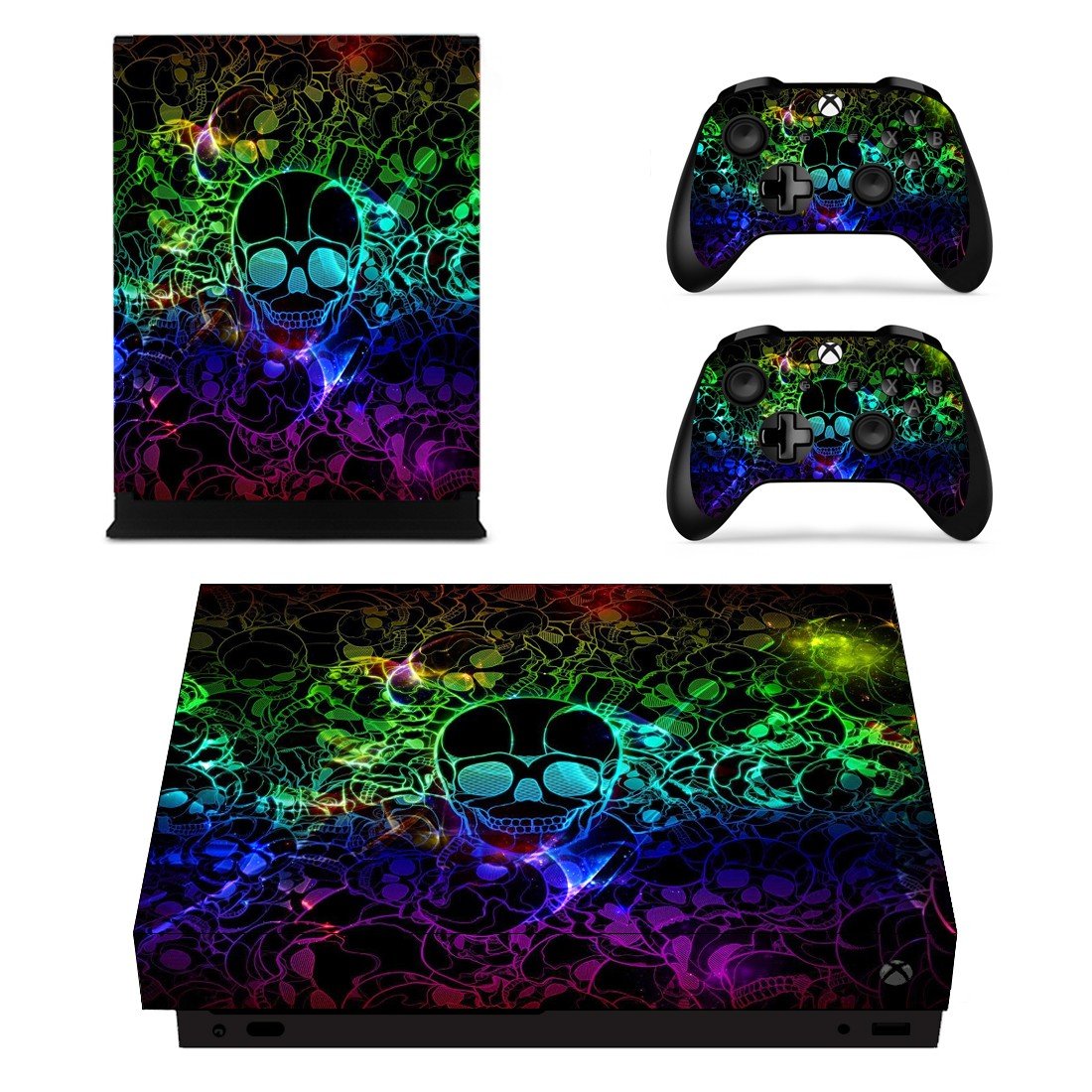 3D Abstract decal skin sticker for Xbox One X console and controllers