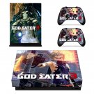 God Eater 3 decal skin sticker for Xbox One X console and controllers