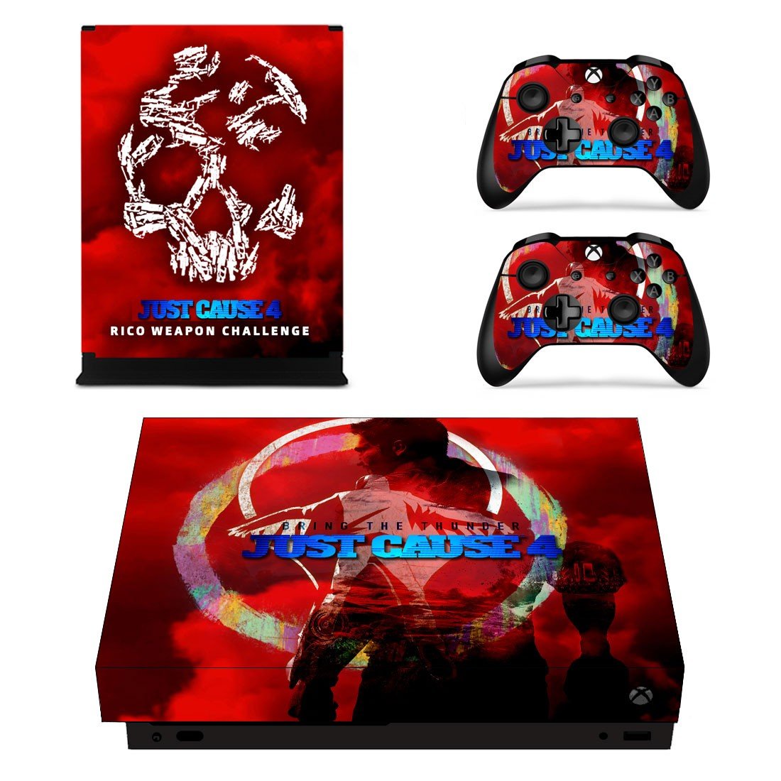 Just Cause 4 decal skin sticker for Xbox One X console and controllers