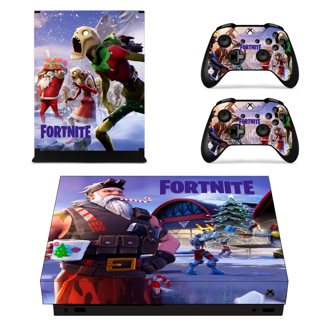 Fortnite decal skin sticker for Xbox One X console and controllers