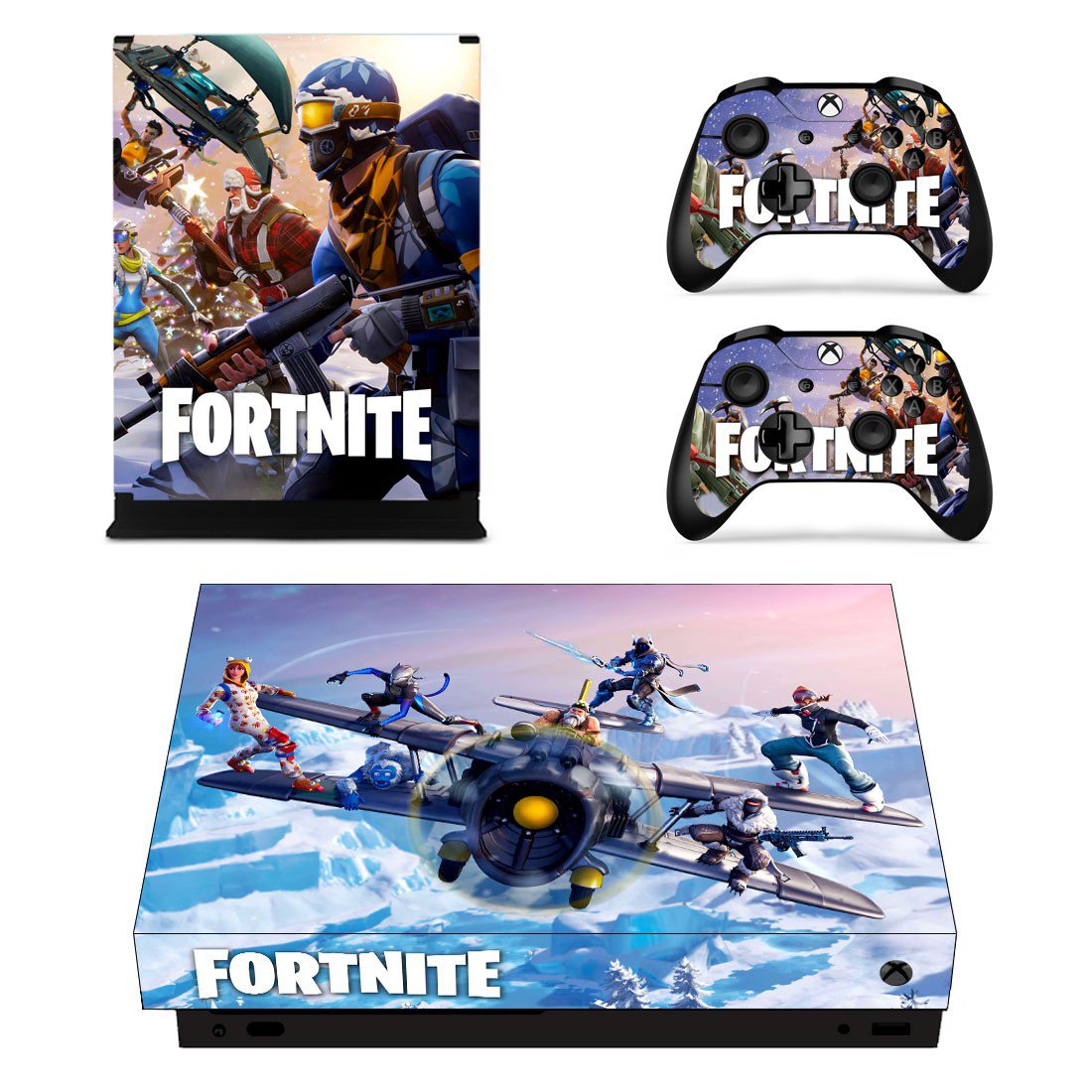 Fortnite decal skin sticker for Xbox One X console and controllers