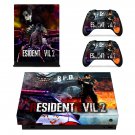 Resident Evil 2 decal skin sticker for Xbox One X console and controllers